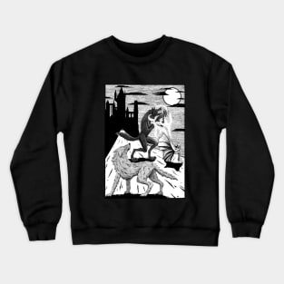 Luthien and Huan battle Sauron Crewneck Sweatshirt